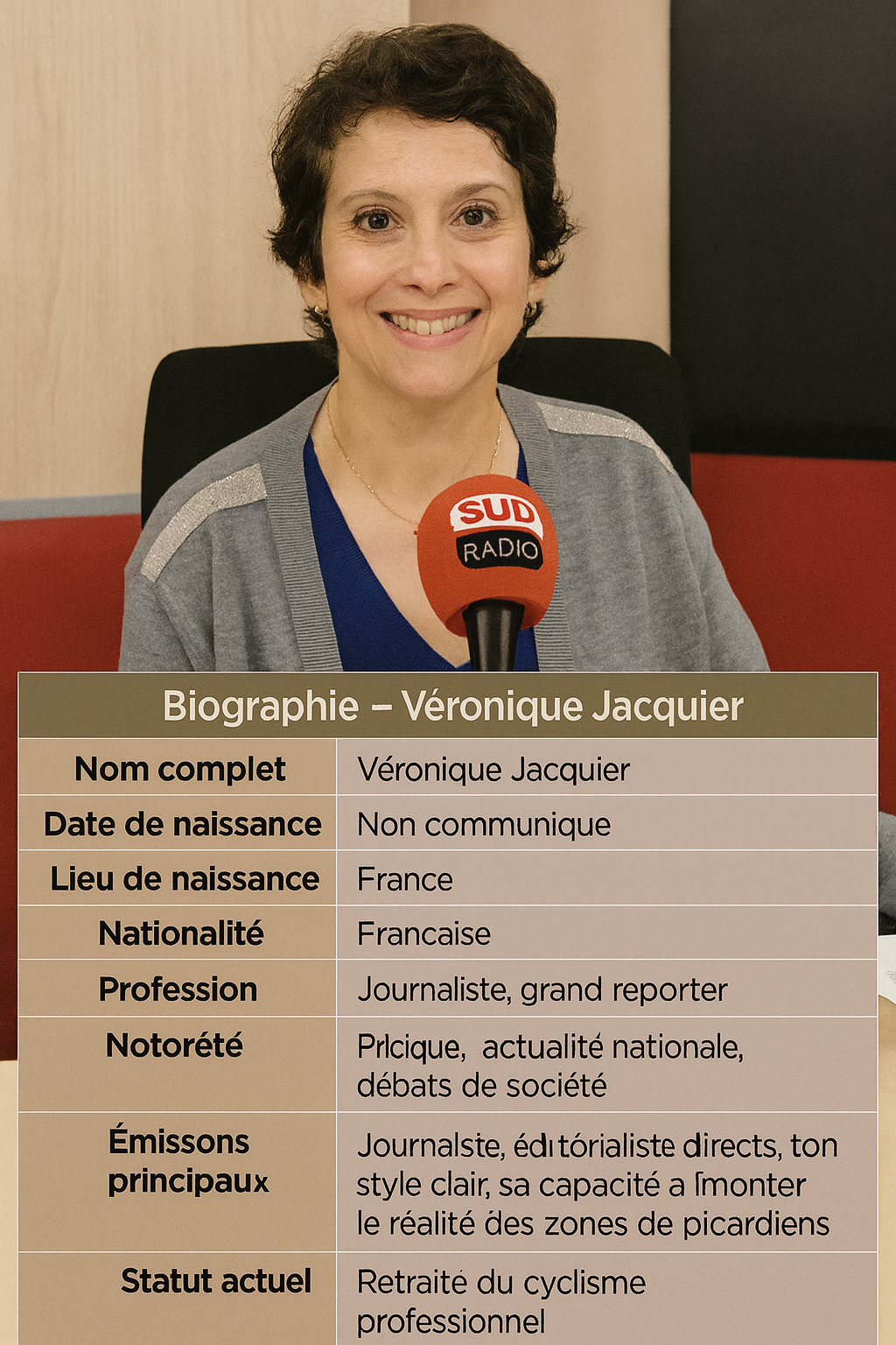 Véronique Jacquier AVC