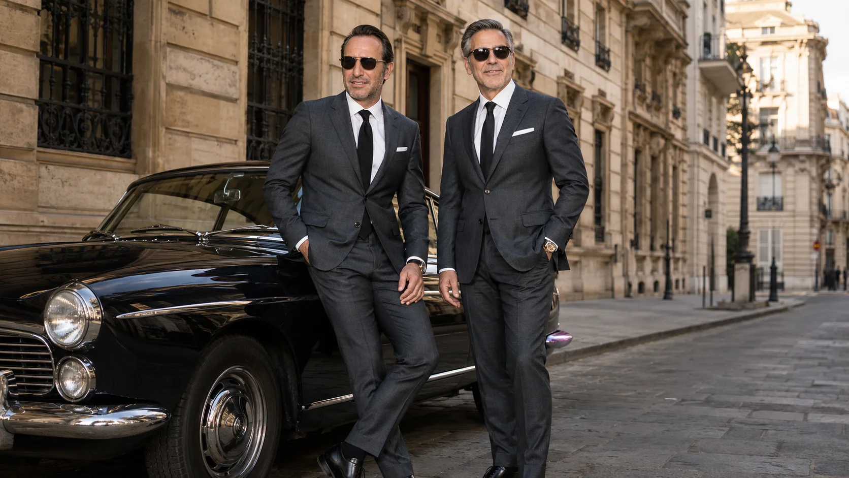 jean dujardin and george clooney