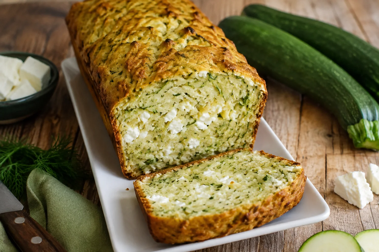 cake courgette feta cyril lignac