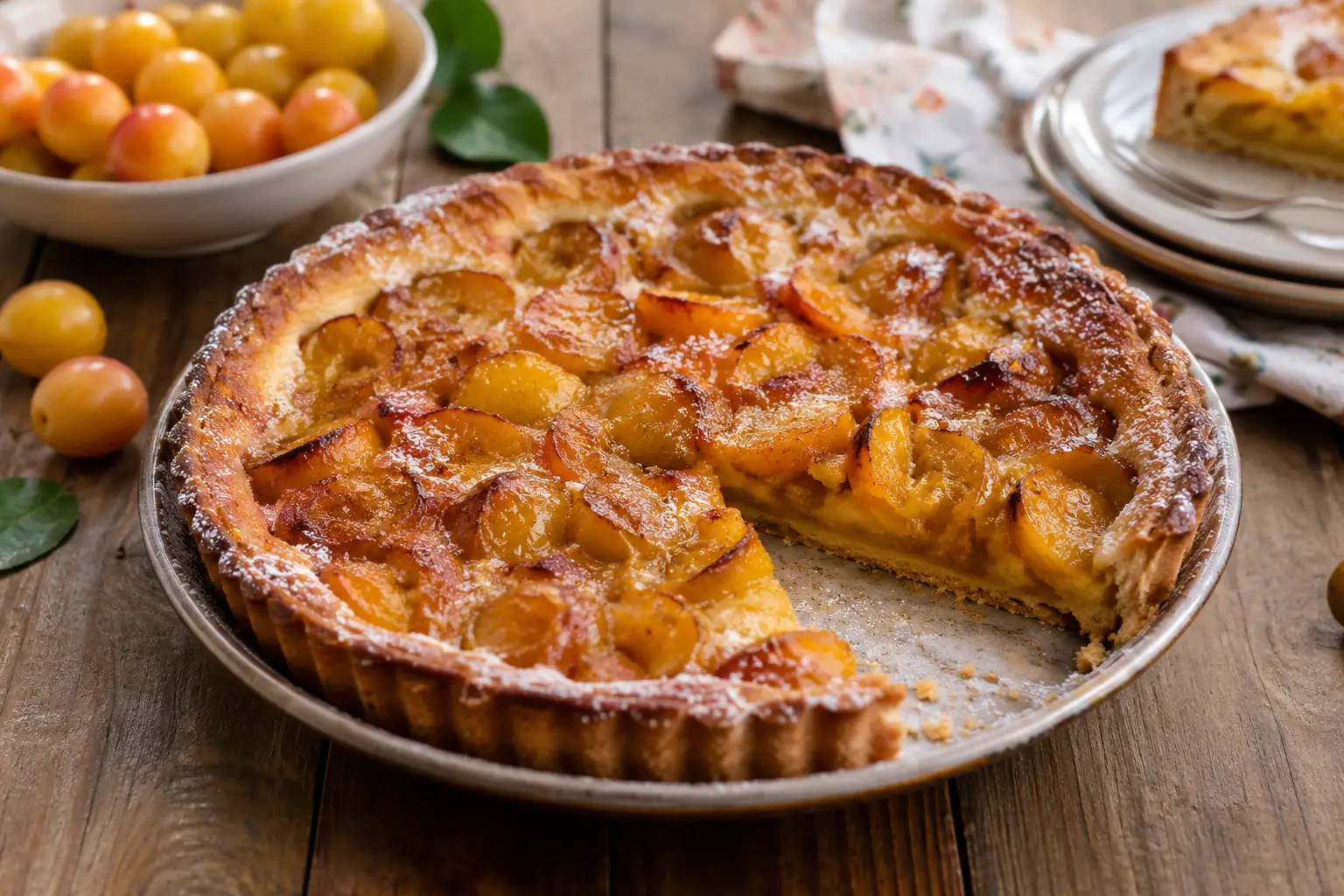 Tarte aux mirabelles congelées : recette facile