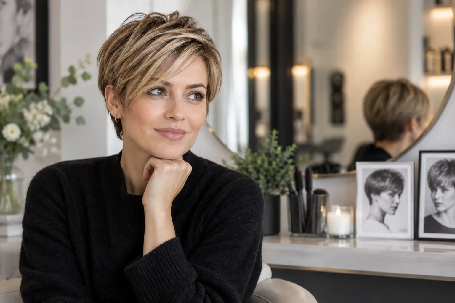 moderne coupe courte femme